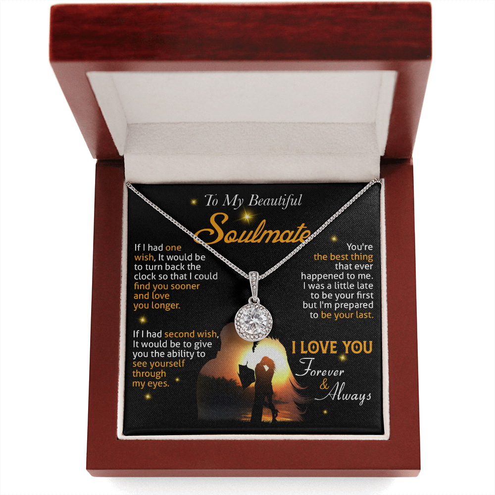 N0E To My Soulmate Necklace, Gift For Wife Girlfriend From Husband, Valentines Day