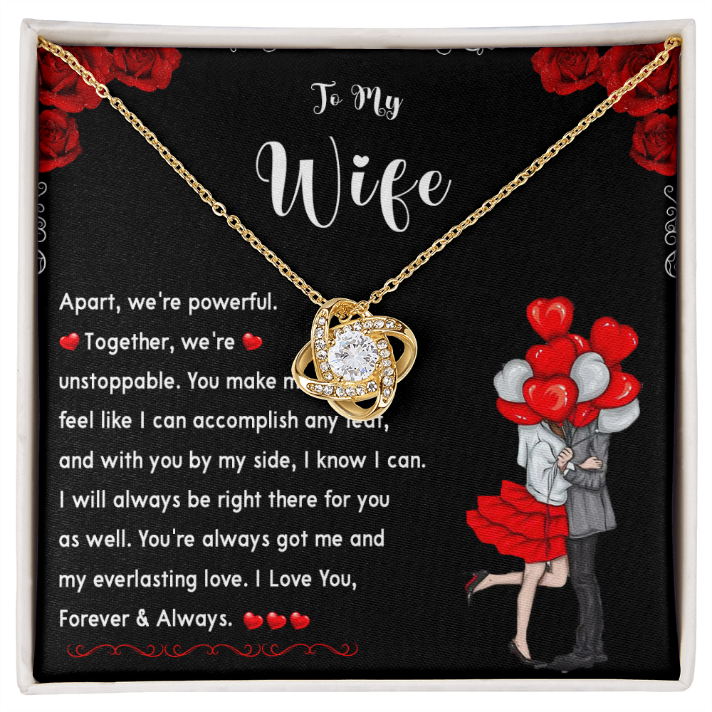 To My Wife Necklace, Couple In Love Necklace Gift for Her, I LOVE YOU Forever
