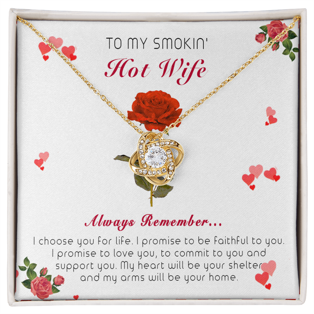 261A Necklace To My Smokin' Hot Wife, Love Gift for Her/Women, Necklace From Husband