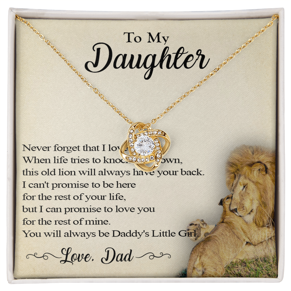 386A Daughter Necklace, Lion Necklace Gift Dad, Daughter Father Necklace