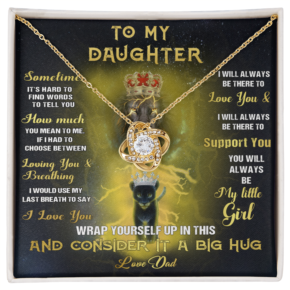 380A Lion To My Daughter Necklace, Daughter Father Necklace, Gift Birthday From Dad