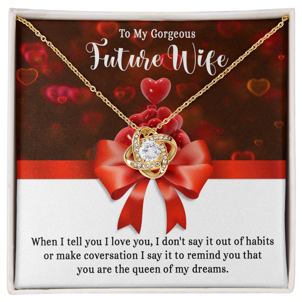 Necklace To My Gorgeous Future Wife, Love Gift for Her/Women, Queen Necklace