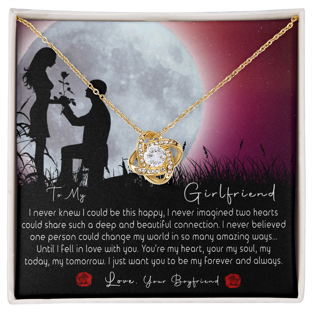 Necklace To My Girlfriend, Gift for Her/Women From Husband, Love Couples Moon