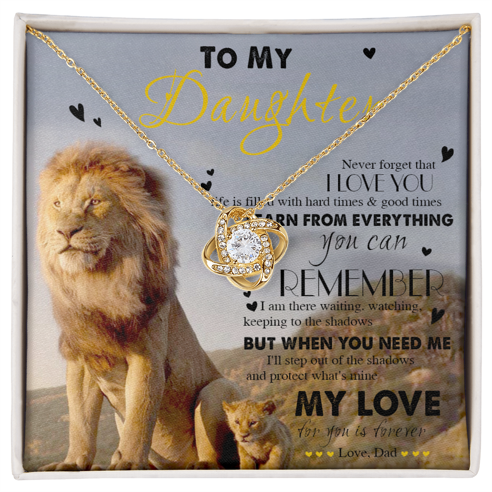 383A Lion To My Daughter Necklace, Gift From Dad, Necklace Gift Birthday, Holiday