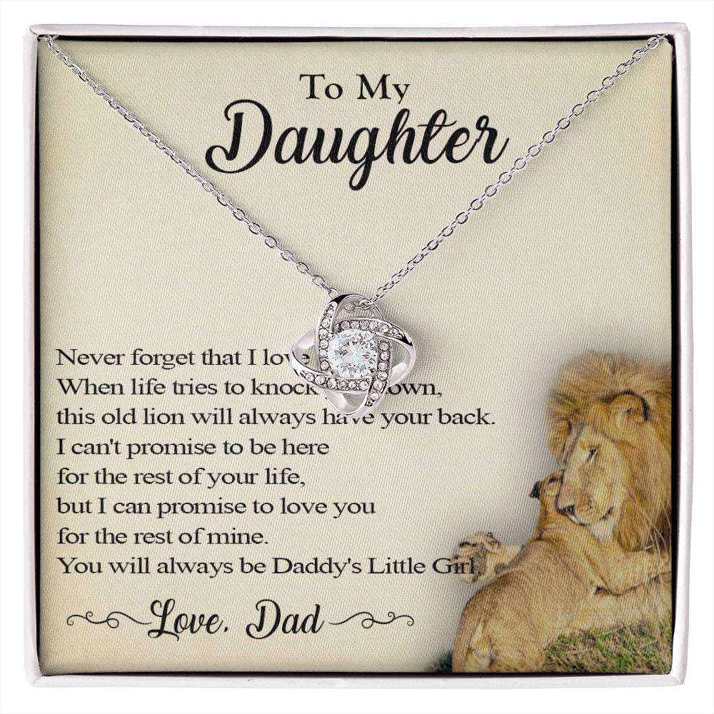 386A Daughter Necklace, Lion Necklace Gift Dad, Daughter Father Necklace