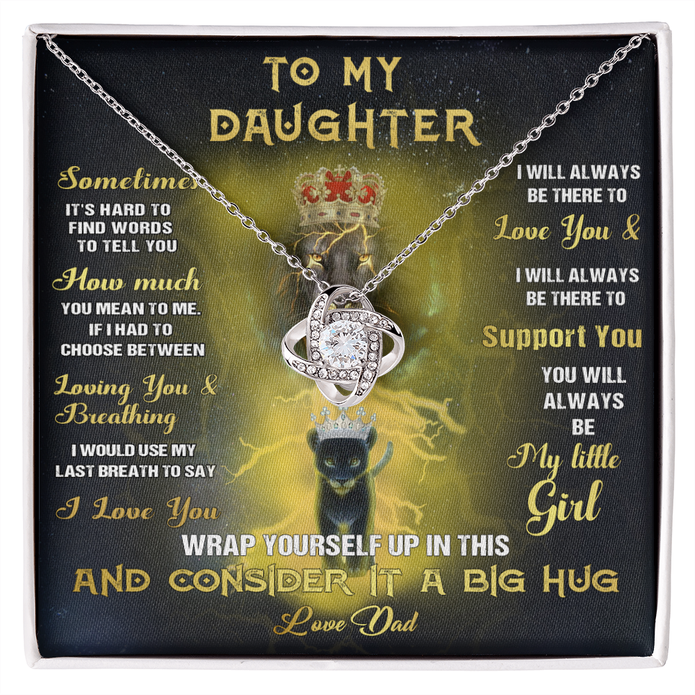 380A Lion To My Daughter Necklace, Daughter Father Necklace, Gift Birthday From Dad