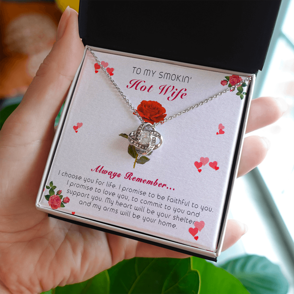261A Necklace To My Smokin' Hot Wife, Love Gift for Her/Women, Necklace From Husband