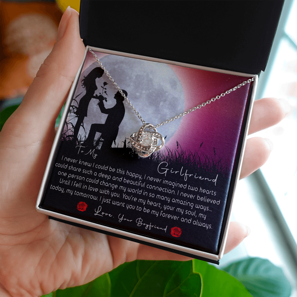 Necklace To My Girlfriend, Gift for Her/Women From Husband, Love Couples Moon