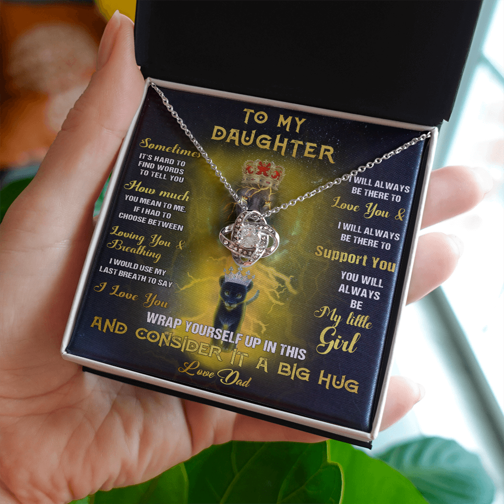380A Lion To My Daughter Necklace, Daughter Father Necklace, Gift Birthday From Dad