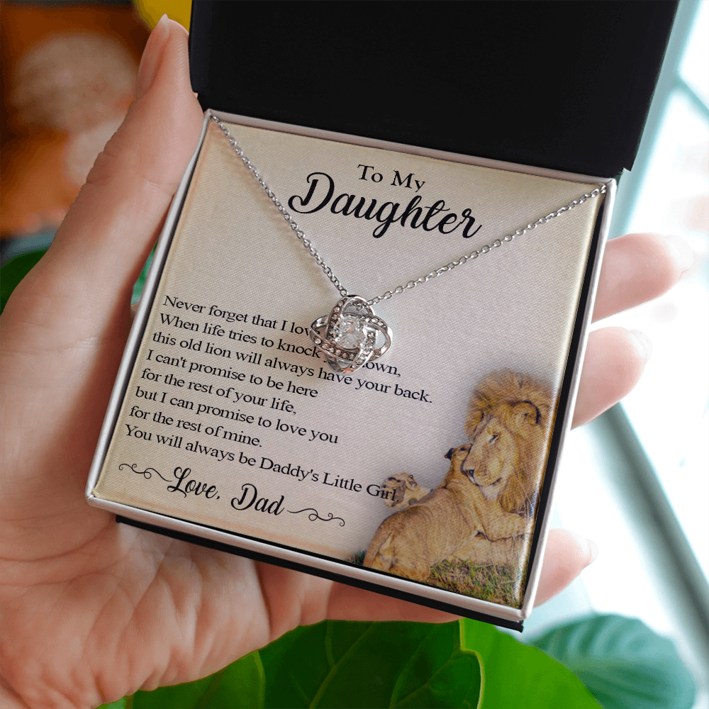 386A Daughter Necklace, Lion Necklace Gift Dad, Daughter Father Necklace