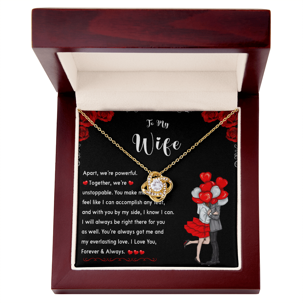 To My Wife Necklace, Couple In Love Necklace Gift for Her, I LOVE YOU Forever