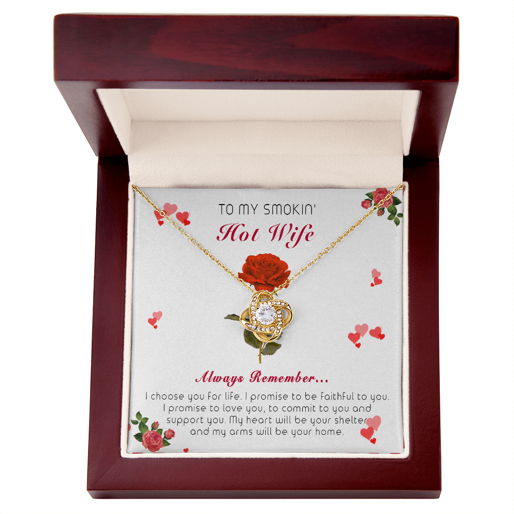 261A Necklace To My Smokin' Hot Wife, Love Gift for Her/Women, Necklace From Husband