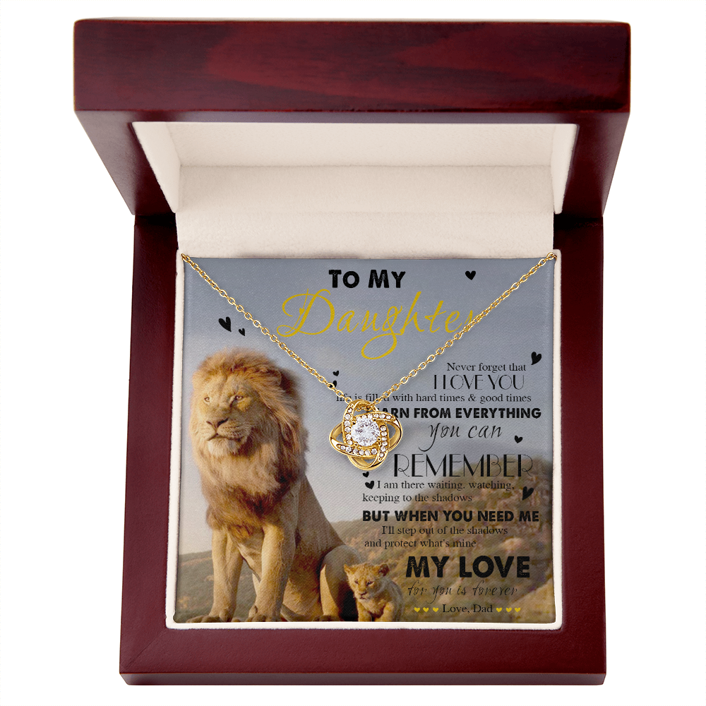 383A Lion To My Daughter Necklace, Gift From Dad, Necklace Gift Birthday, Holiday