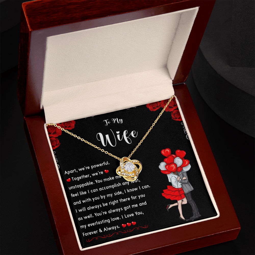 To My Wife Necklace, Couple In Love Necklace Gift for Her, I LOVE YOU Forever