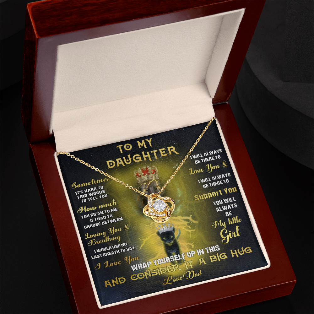 380A Lion To My Daughter Necklace, Daughter Father Necklace, Gift Birthday From Dad