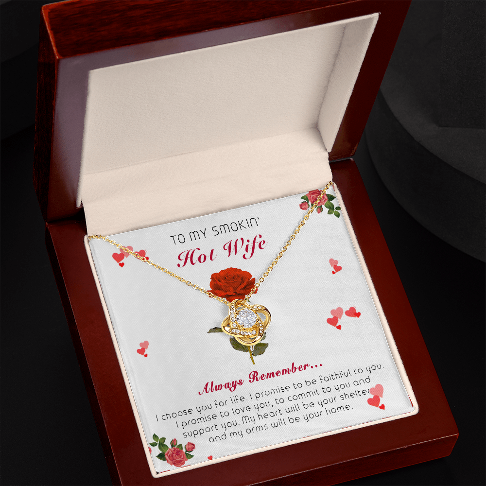 261A Necklace To My Smokin' Hot Wife, Love Gift for Her/Women, Necklace From Husband