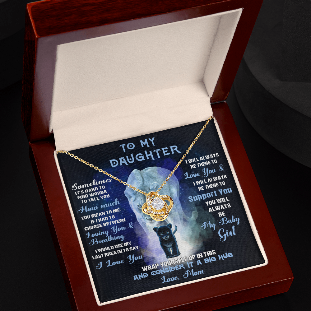 388A To My Daughter Necklace Gift From Mom, Necklace Gift Birthday, Holiday For Her