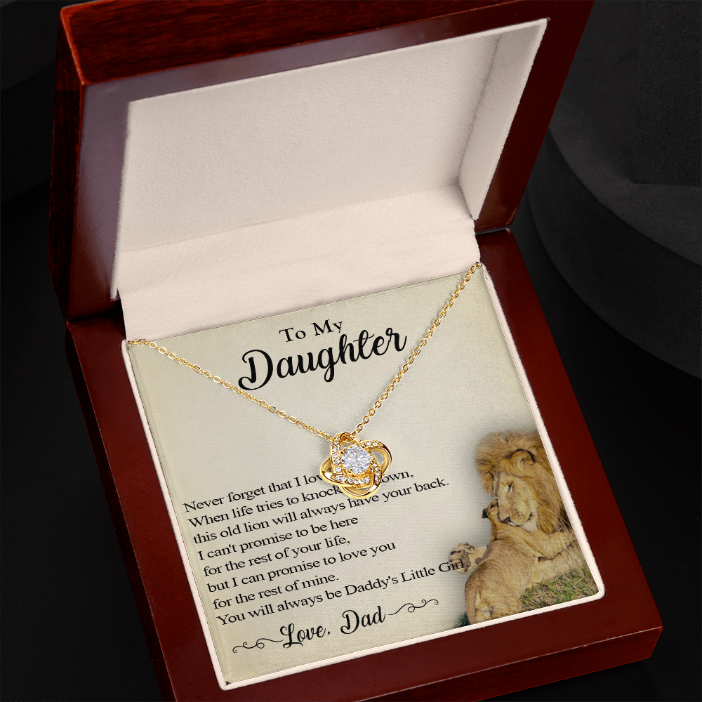 386A Daughter Necklace, Lion Necklace Gift Dad, Daughter Father Necklace