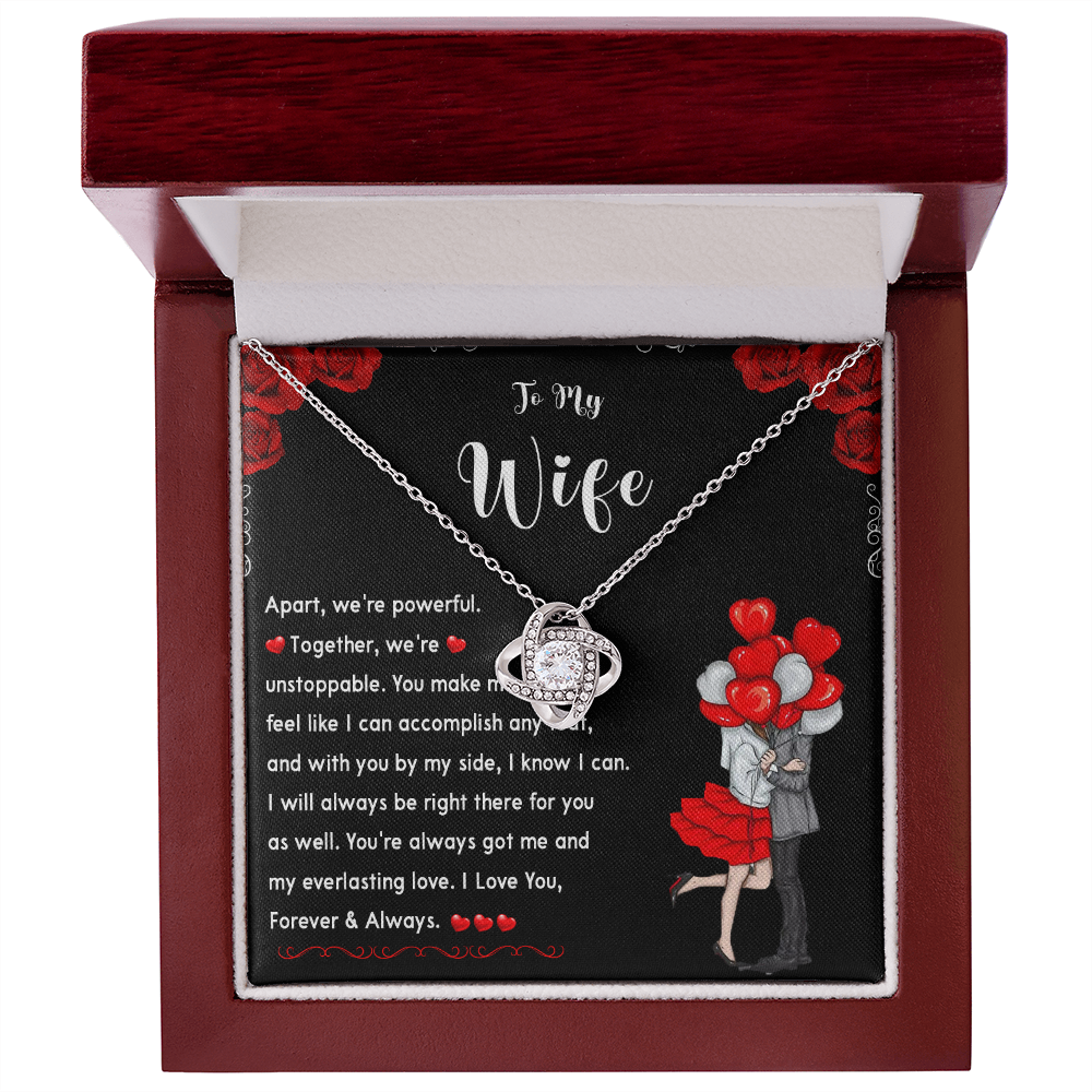 To My Wife Necklace, Couple In Love Necklace Gift for Her, I LOVE YOU Forever