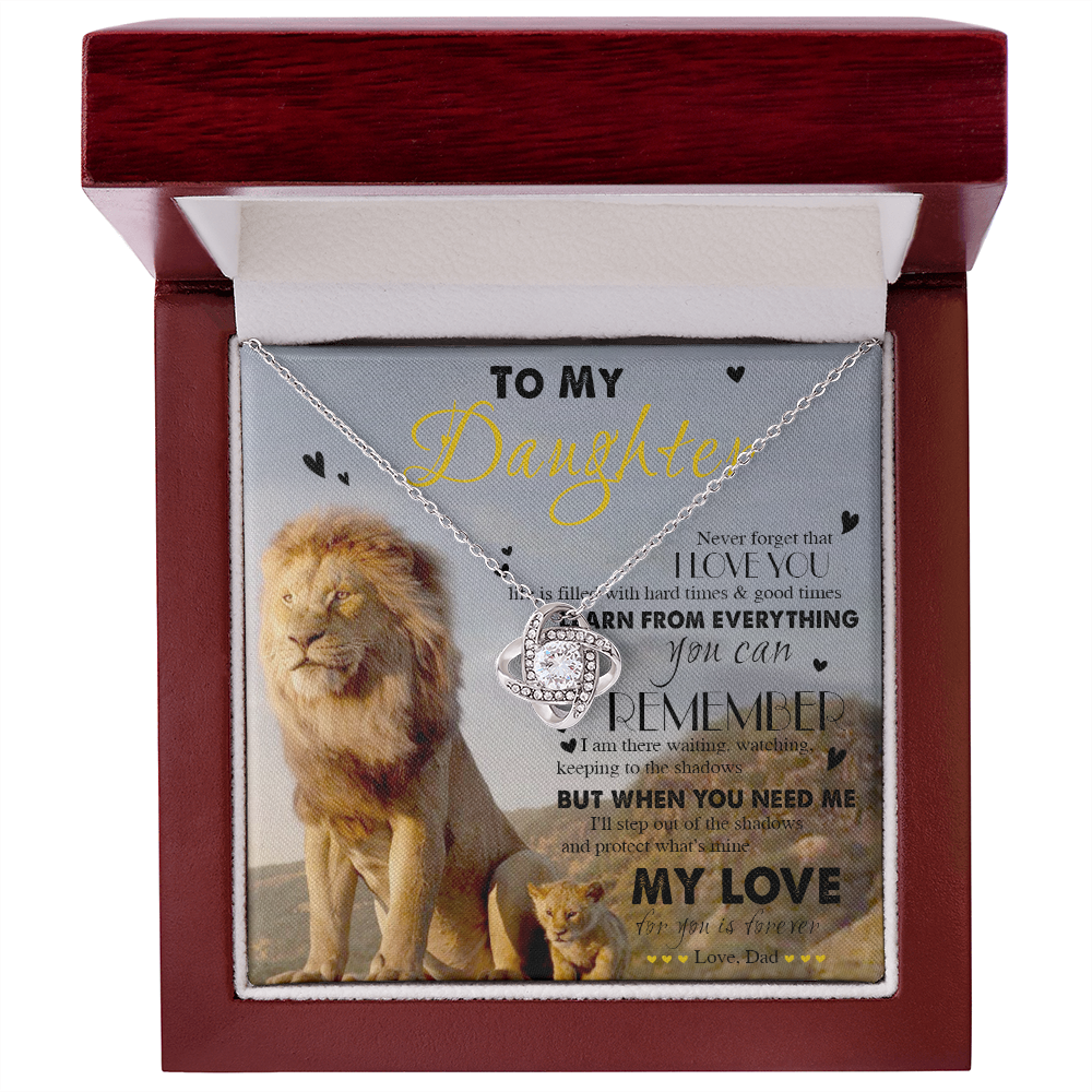 383A Lion To My Daughter Necklace, Gift From Dad, Necklace Gift Birthday, Holiday