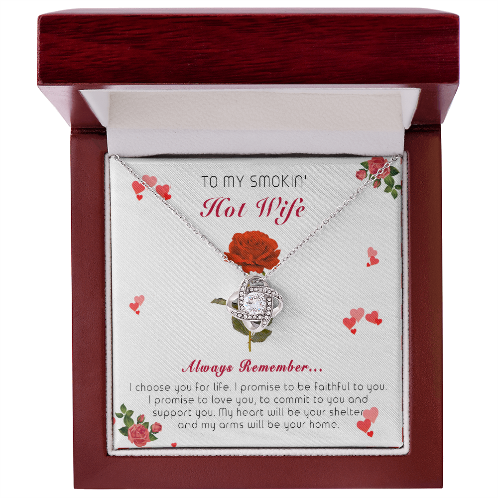 261A Necklace To My Smokin' Hot Wife, Love Gift for Her/Women, Necklace From Husband
