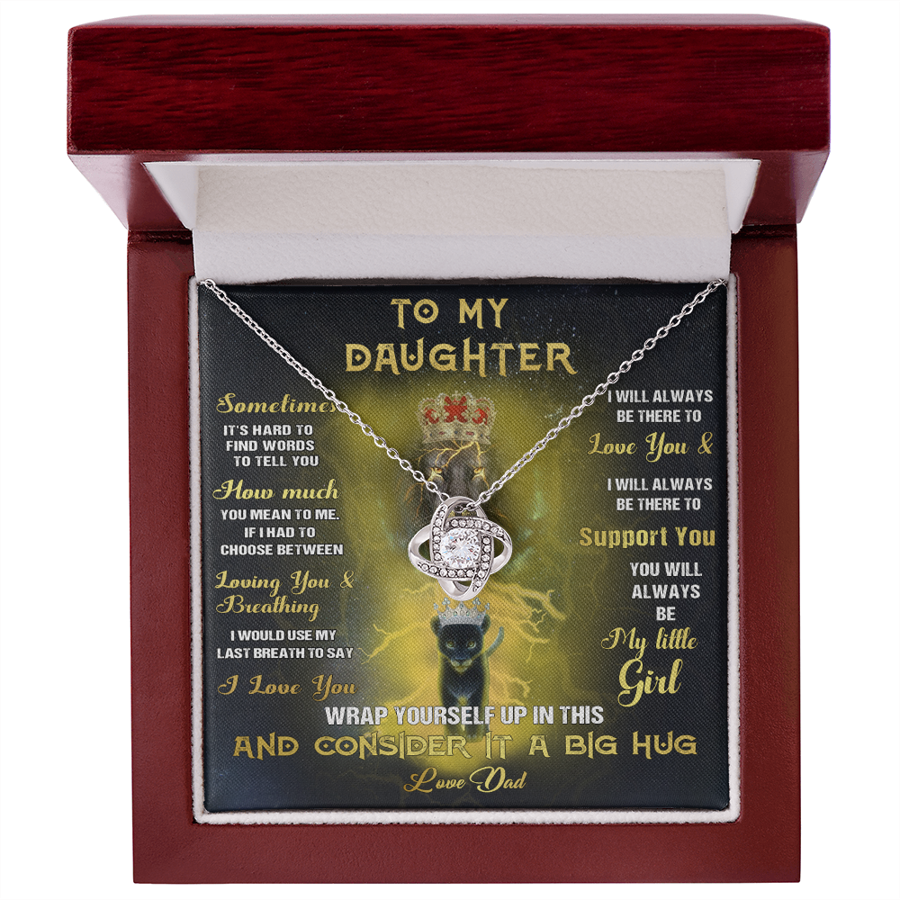 380A Lion To My Daughter Necklace, Daughter Father Necklace, Gift Birthday From Dad