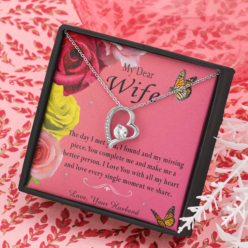 135C Necklace My Dear Wife, Necklace Gift for Wife From Husband, Birthday Gift