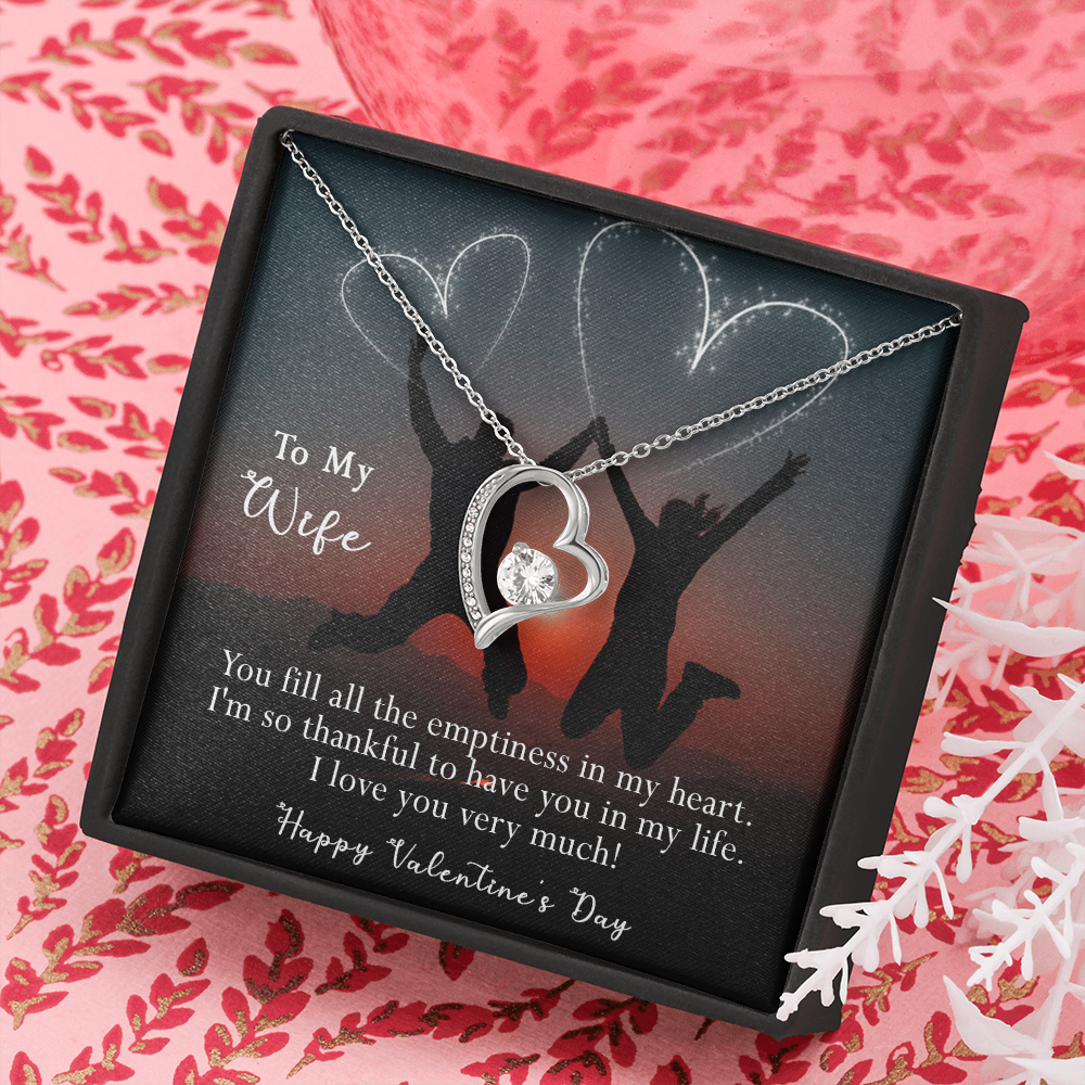 184C Women Necklace To my Wife, Valentine Gift from Husband, Happy Valentine's Day
