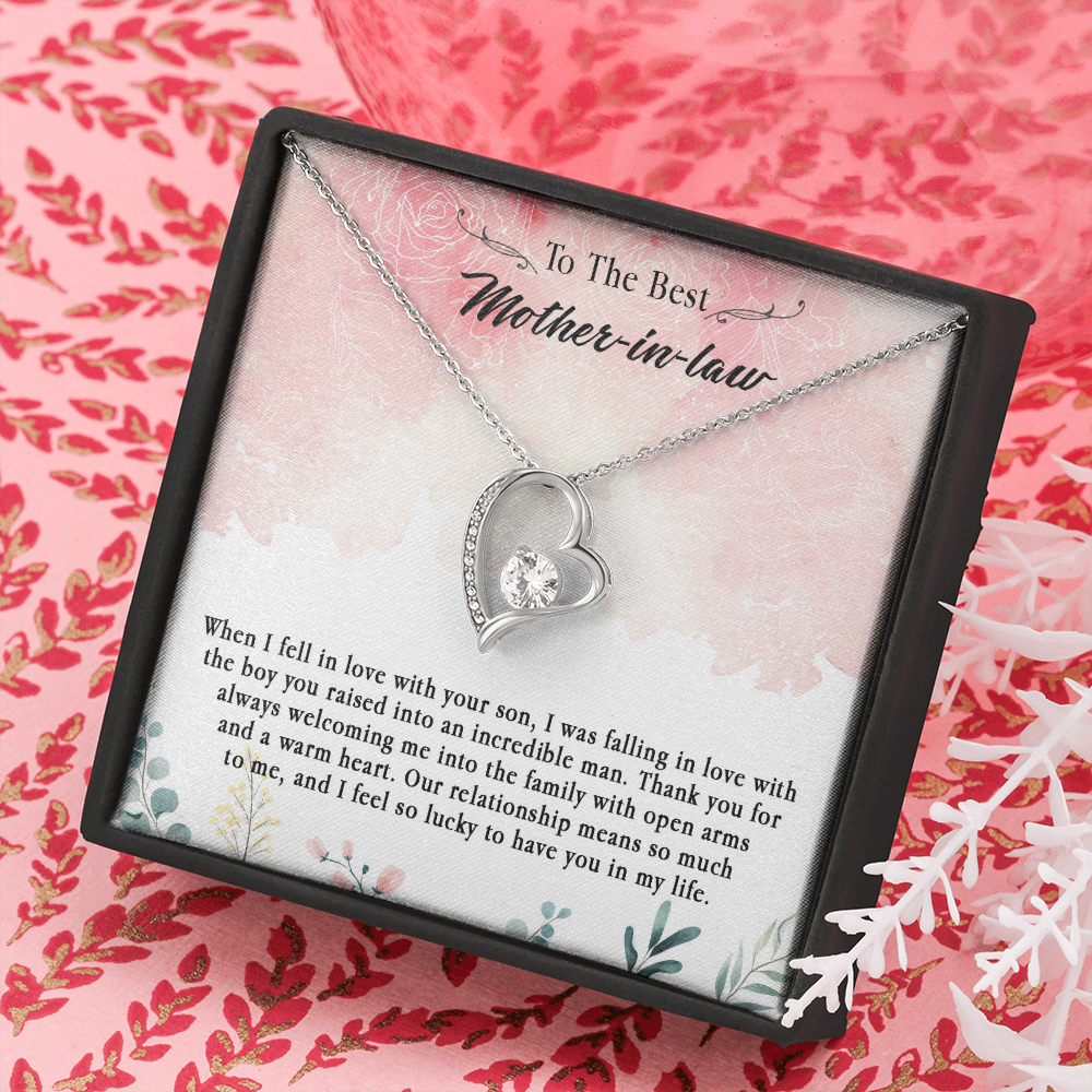 145C Necklace To The Best Mother In Law, Perfect Gift for Mom, Love You Mom Necklace