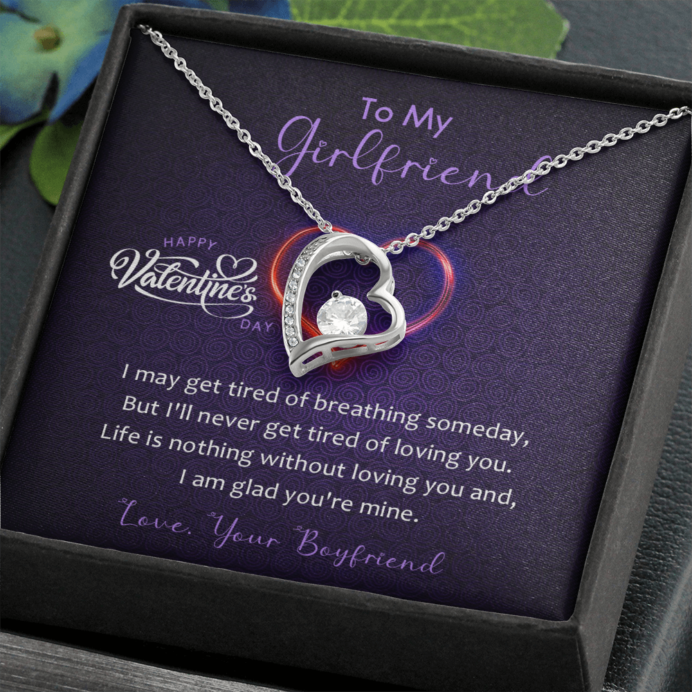 185C To my Girlfriend, Women Necklace Gift from Boyfriend, Valentine's Day Gift
