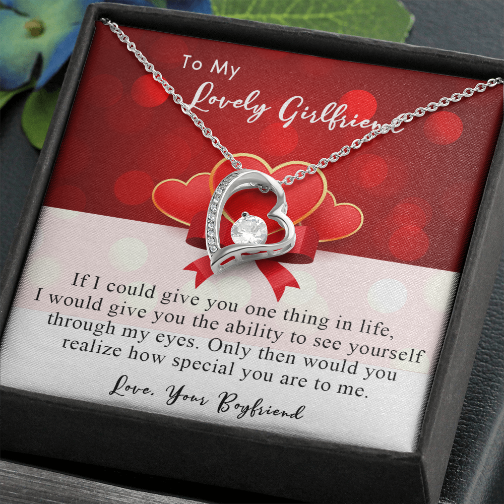 254C Necklace To My Lovely Girlfriend, Gift for Her From Boyfriend, Couple Love Gift