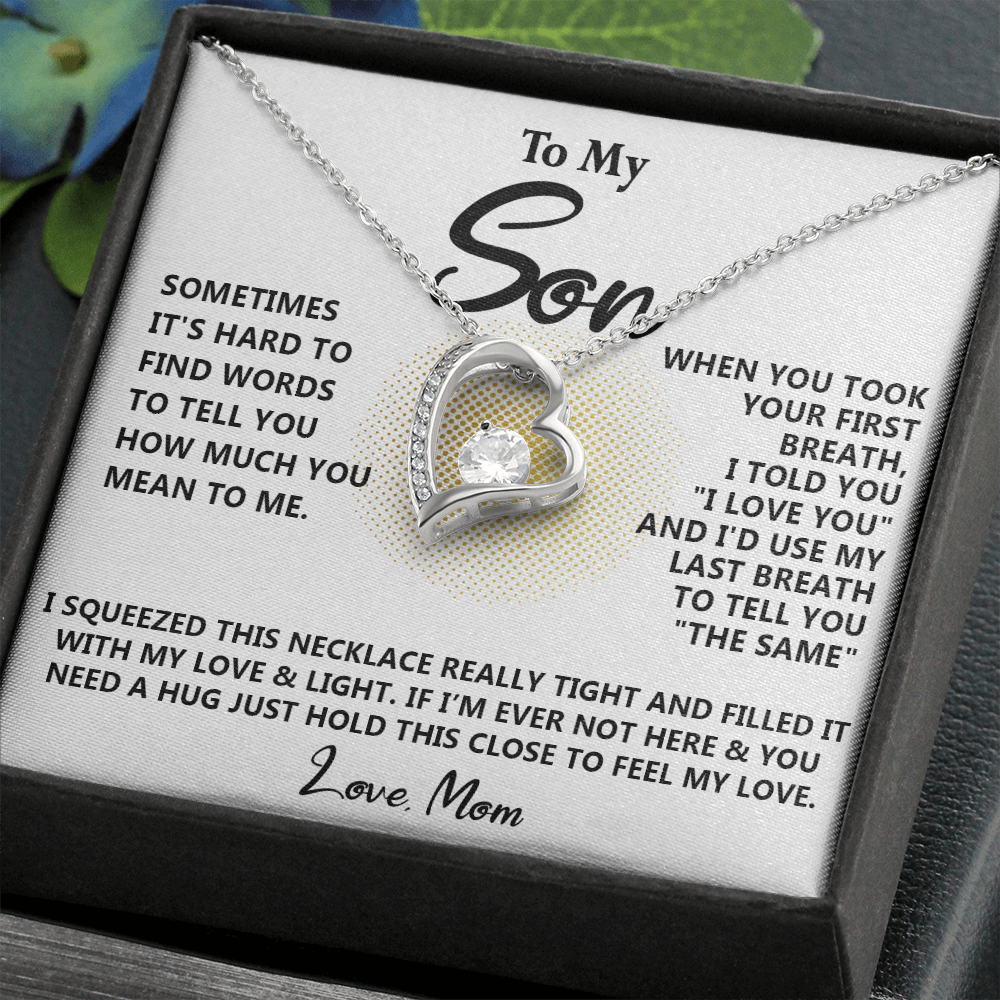 N375C To My Son Christian Cross Necklace Birthday Gift For Son From Mom Christmas Gift