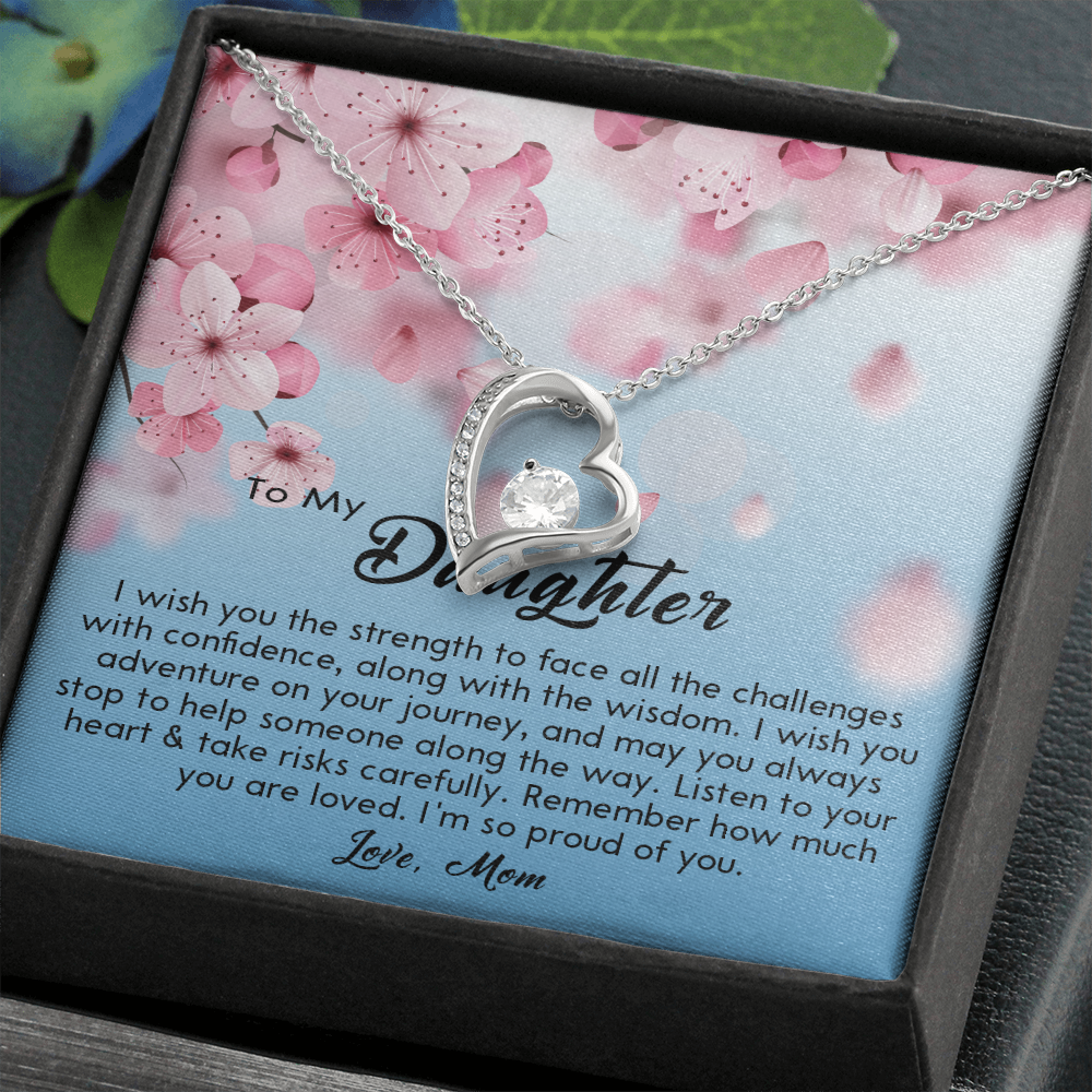 132C Necklace To My Daughter, Gift for Daughter from Mom, Daughter Birthday Gift