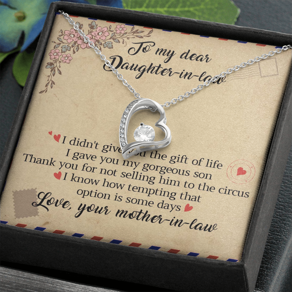11C Letter To My Daughter-In-Law Necklace, Gift For Daughter In Law from Mother Mom