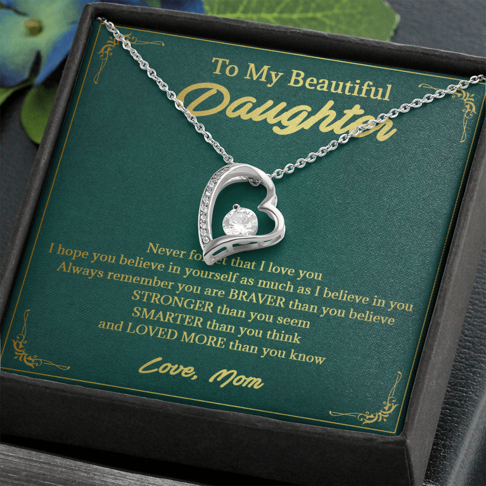 146C Necklace To My Beautiful Daughter, Perfect Gift for Daughter, I Love You More