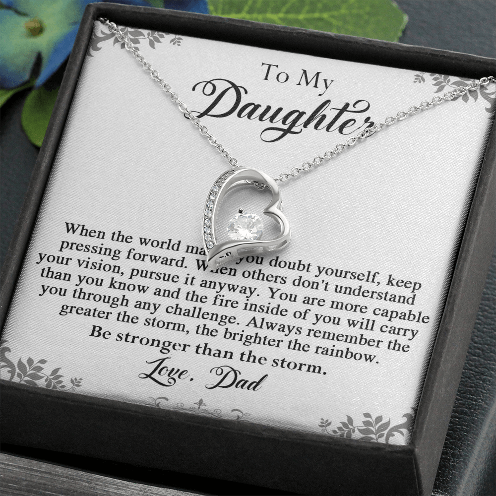141C To My Daughter Necklace, Perfect Gift for Daughter From Dad, I Love You Daughter