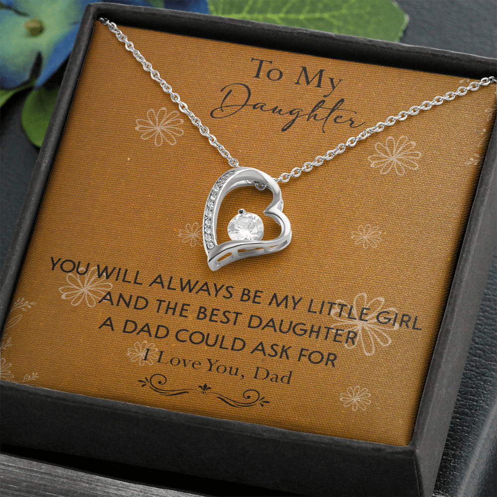 140C To My Daughter Necklace, Perfect Gift for Daughter From Dad, I Love You Always