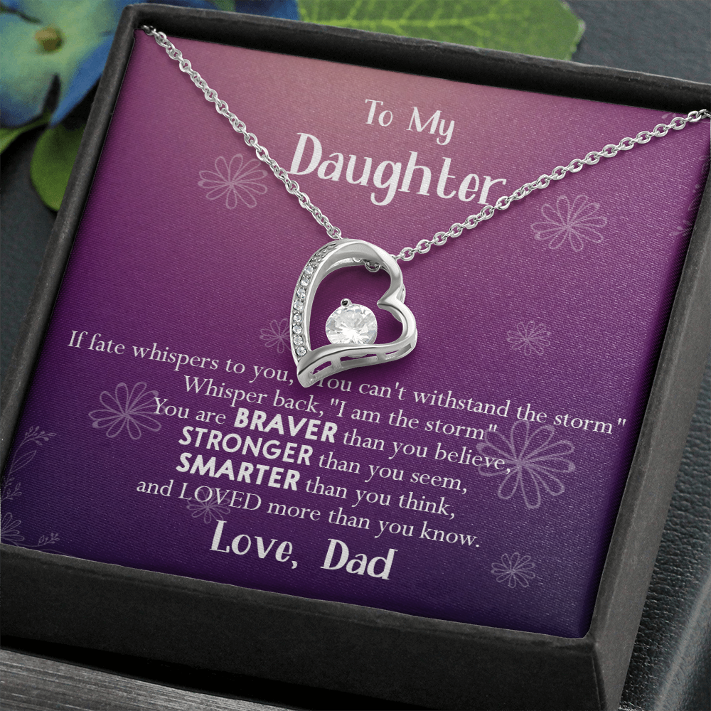 155C Necklace To My Daughter, Gift for Her, Women Necklace, Birthday Gift from Dad