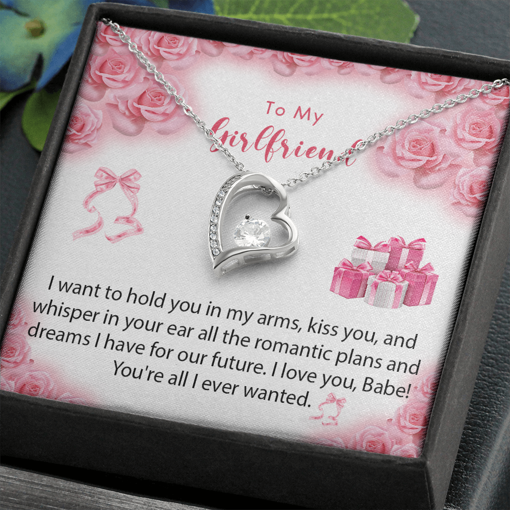 256C Necklace To My Girlfriend, Gift for Her From Boyfriend, Love Rose Gift for Girl