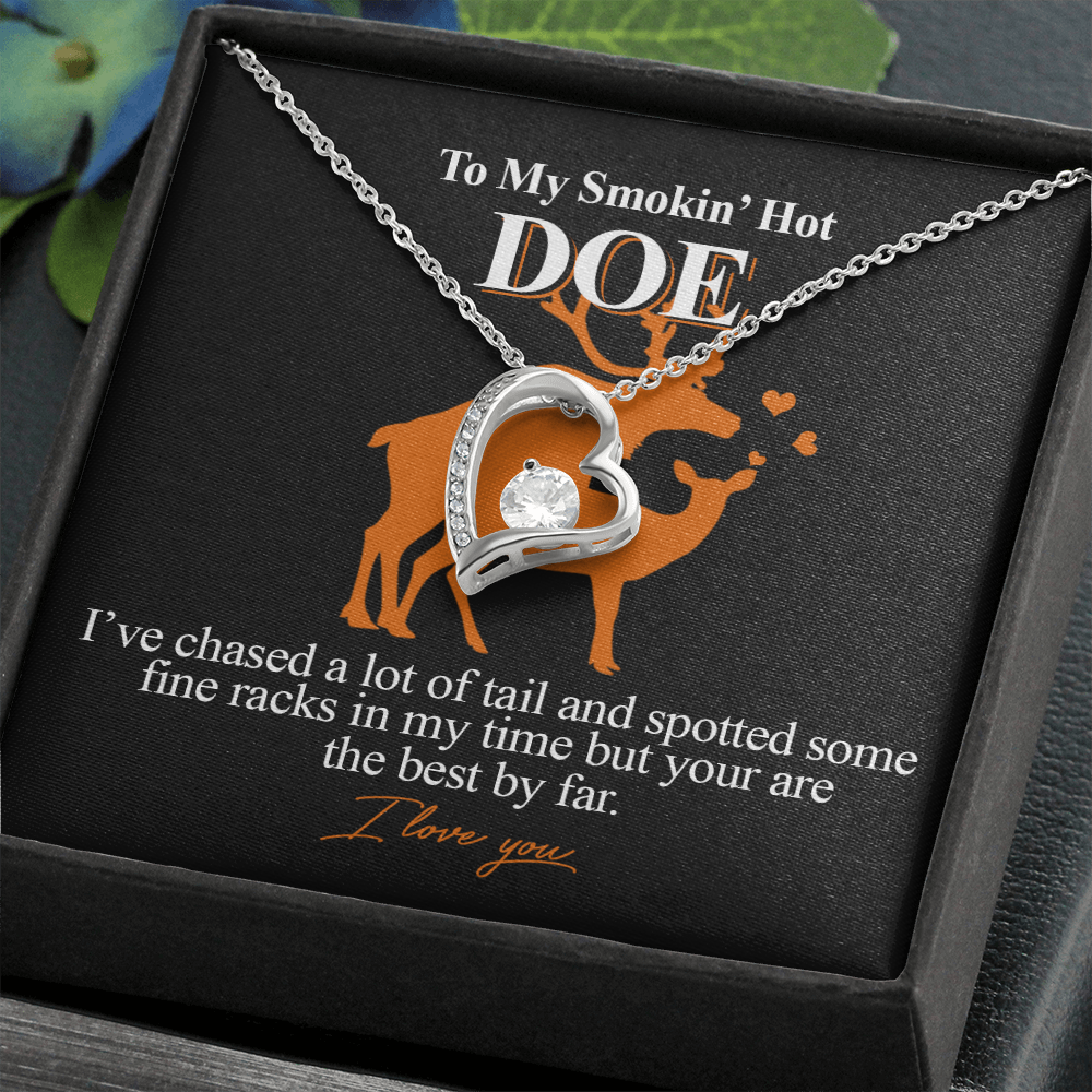 My Smokin' Hot Doe I Love You Heart Necklace Anniversary Xmas Gift for Her 485