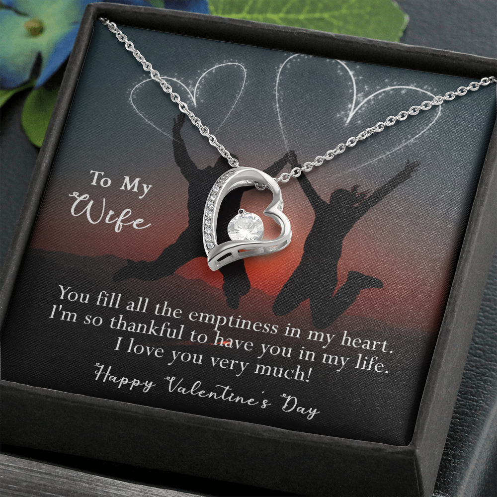 184C Women Necklace To my Wife, Valentine Gift from Husband, Happy Valentine's Day