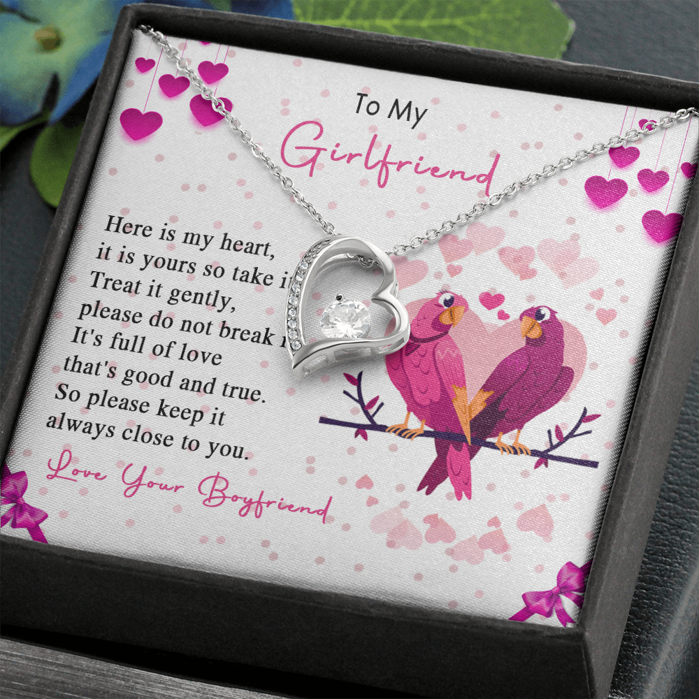 257C Loving Couple Birds Necklace To My Girlfriend, Gift for Her From Boyfriend