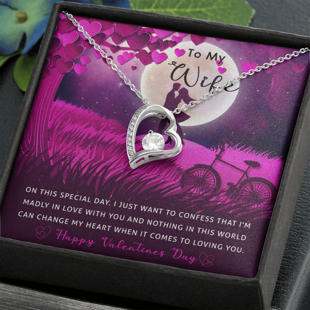 182C Necklace To my Wife, Valentine Gift for your Beautiful Wife, Valentine Necklace