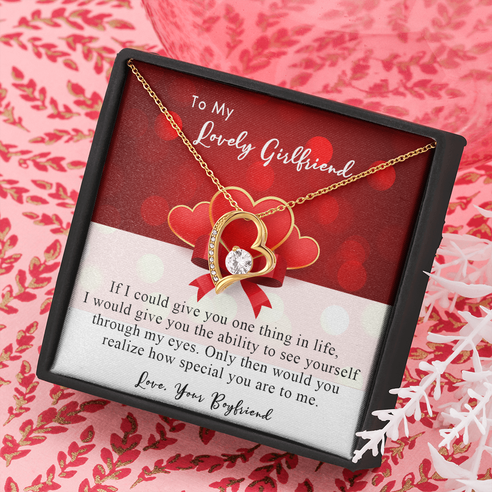 254C Necklace To My Lovely Girlfriend, Gift for Her From Boyfriend, Couple Love Gift