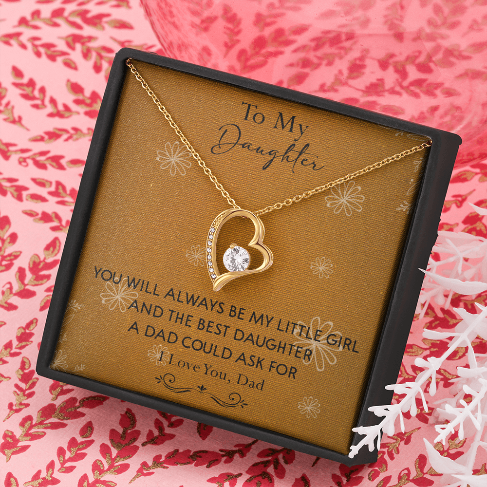 140C To My Daughter Necklace, Perfect Gift for Daughter From Dad, I Love You Always