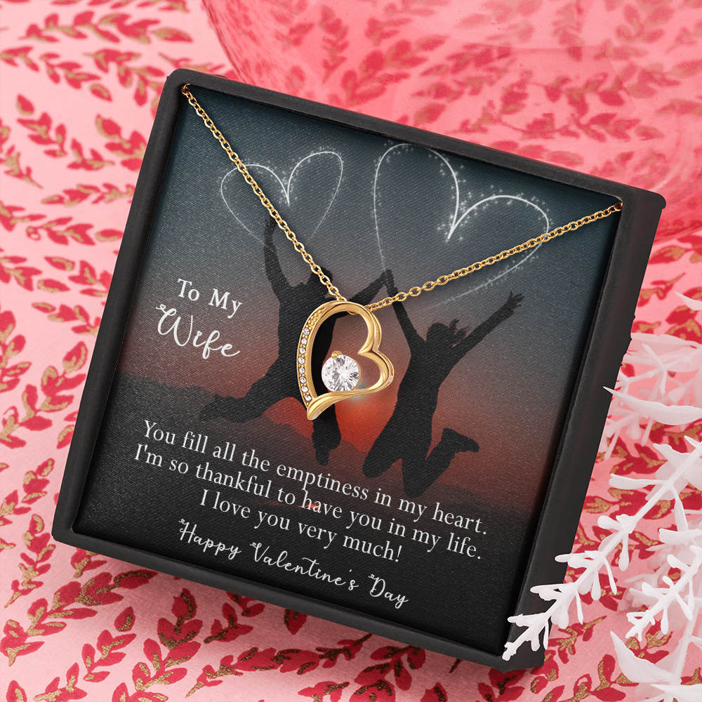 184C Women Necklace To my Wife, Valentine Gift from Husband, Happy Valentine's Day