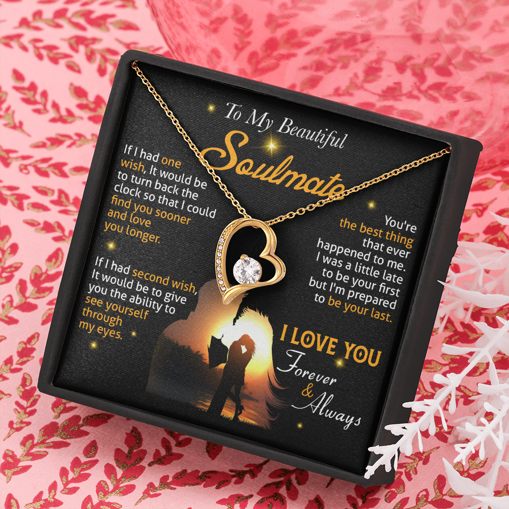 N0C To My Soulmate Necklace, Gift For Wife Girlfriend From Husband, Valentines Day