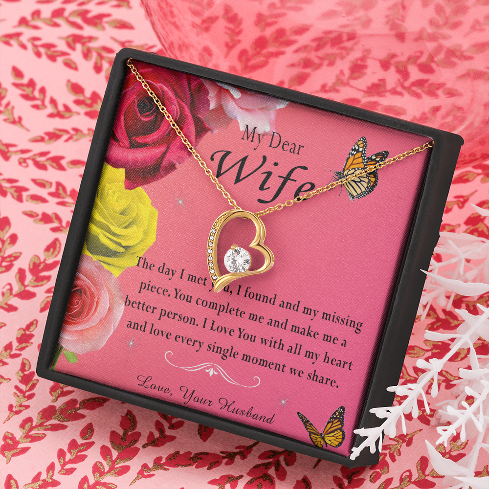 135C Necklace My Dear Wife, Necklace Gift for Wife From Husband, Birthday Gift