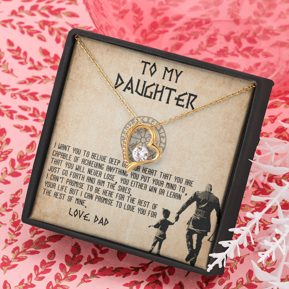 13C To my Daughter Necklace, Viking Dad Gift for Daughter, Daughter Birthday Gifts