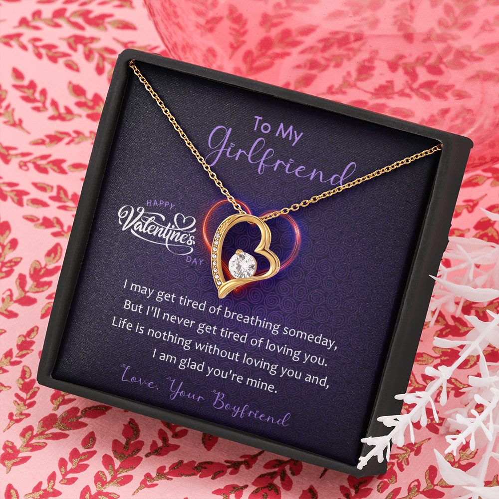 185C To my Girlfriend, Women Necklace Gift from Boyfriend, Valentine's Day Gift
